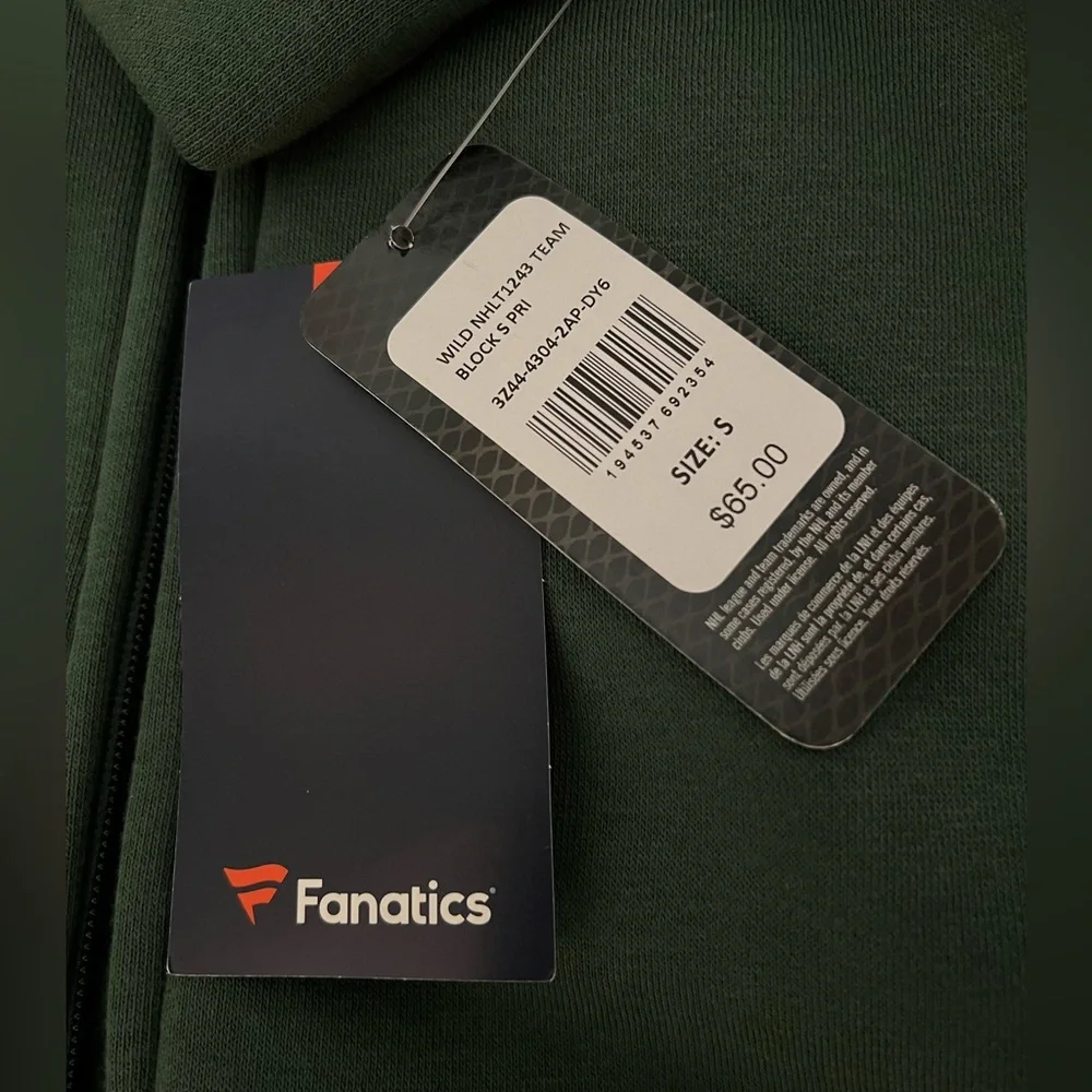 Fanatics Minnesota Wild Hockey Zip-Up Hoodie - Picture 4 of 8